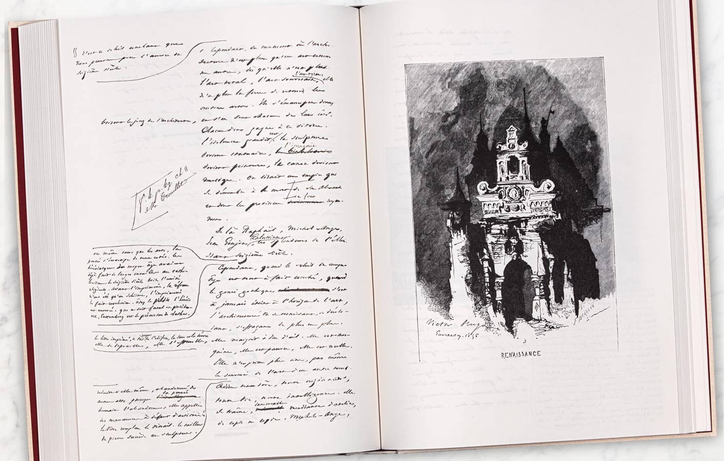 Handwritten page of Notre-Dame de Paris